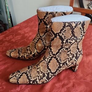 Katy Perry Collections Brown Snakeskin Ankle Boots